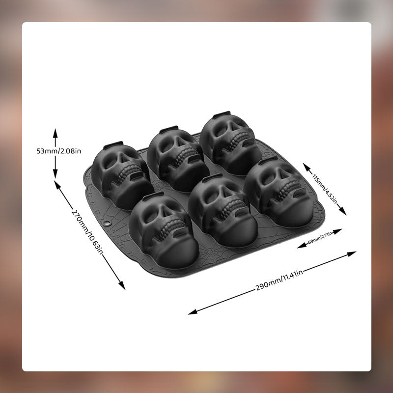 Silikon-Kuchenform mit Totenkopf